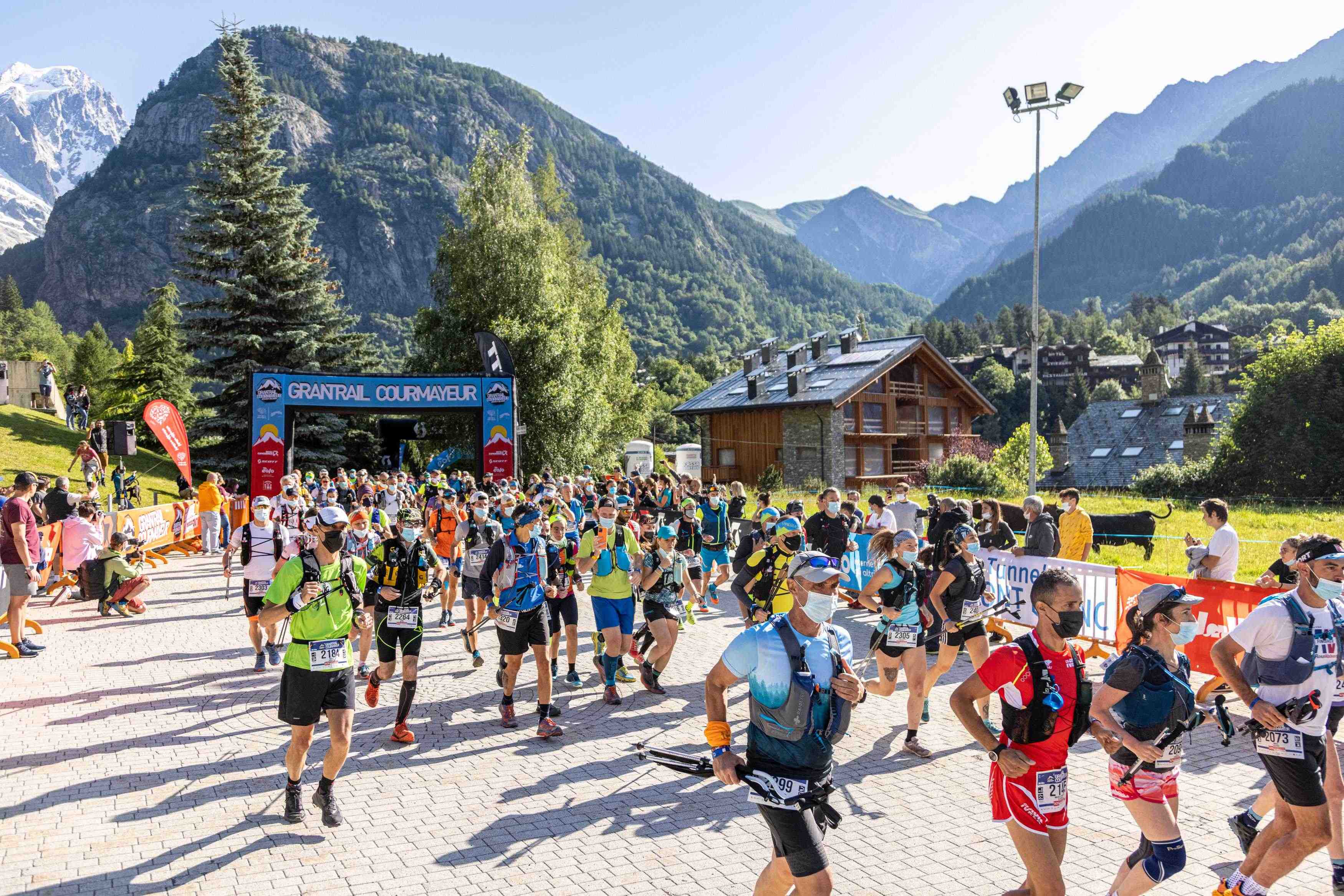 Gran Trail Courmayeur start line Gran Trail Courmayeur start line